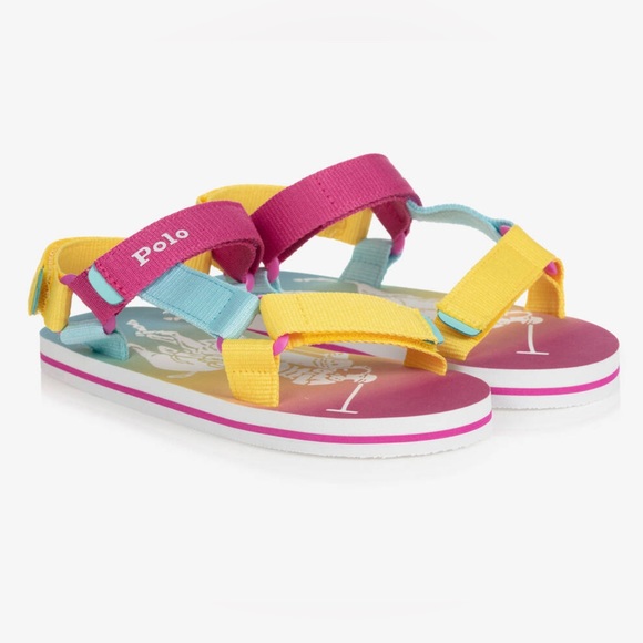 Polo Ralph Lauren Colourblock sandals! Super Cute - Picture 2 of 9